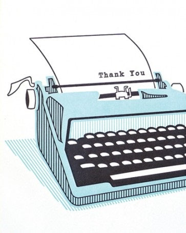 Typewriter Thank You Card - Office & Stationary - WAR Chest Boutique