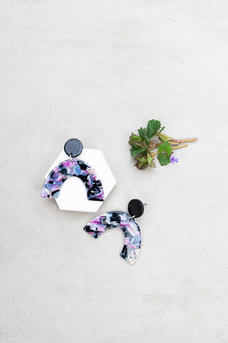 Purple Mosaic Earring for Women - Jewelry - WAR Chest Boutique