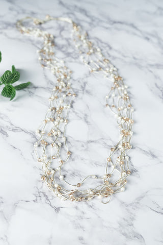 Mini Pearl Threaded Necklace