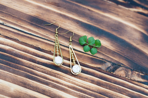 White Arizona Drop Earring