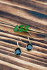 Black Faceted Drop Earring