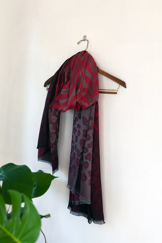Red Animal Print Scarf