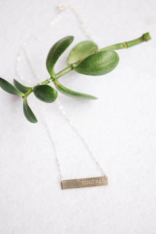 Silver Courage Necklace