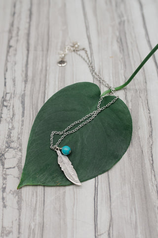 Silver Feather Necklace