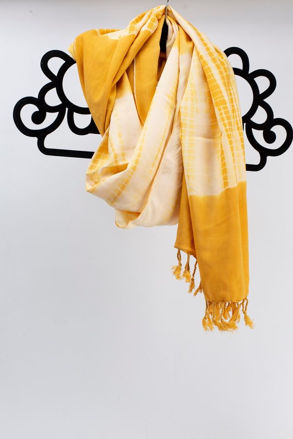 Hand Dyed Pashmina Scarf Saffron