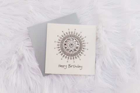 Silver Sun Birthday Card