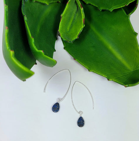 Sterling Lapis Earrings