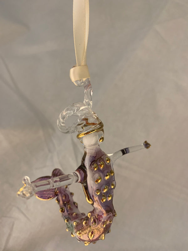 Jumping Mermaid Ceramic Glass Ornament