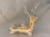 Sitting Elk Ceramic Glass Ornament