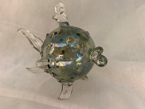 Green Pufferfish Ornament