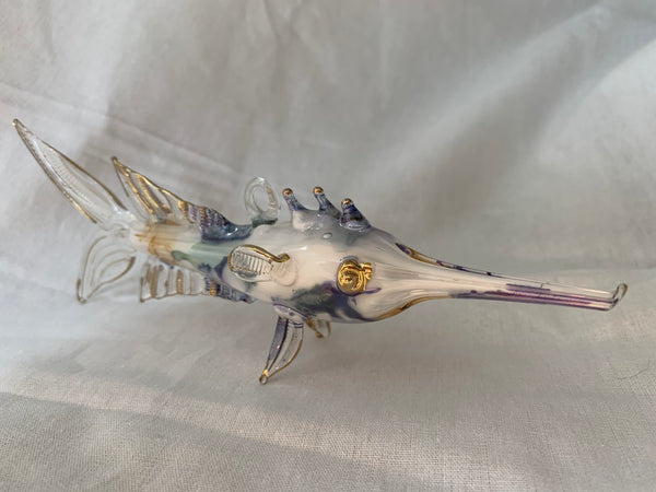 Blue Ceramic Swordfish Ornament