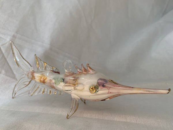 Pink Ceramic Swordfish Ornament