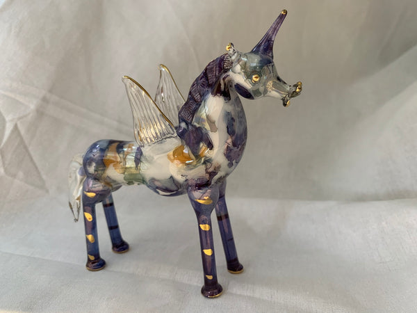 Alicorn Blue Ceramic Ornament