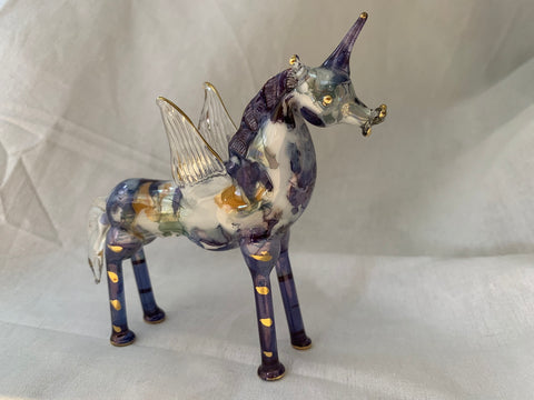 Alicorn Blue Ceramic Ornament