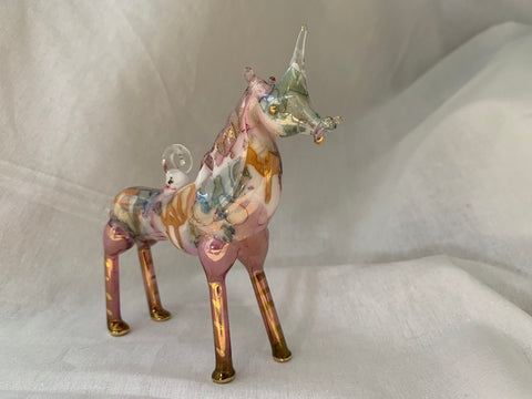 Unicorn Pink Ceramic Ornament