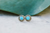 Marcasite & Blue Opal Earrings