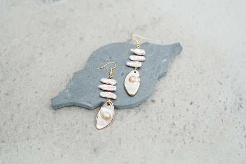 Small Garnet Gold Plated Pearl