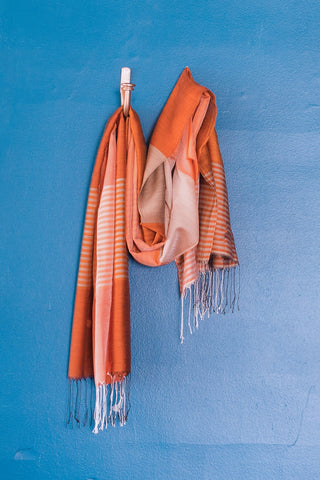 Orange Stripe Scarf