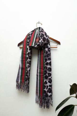 Animal Print Cashmere Scarf