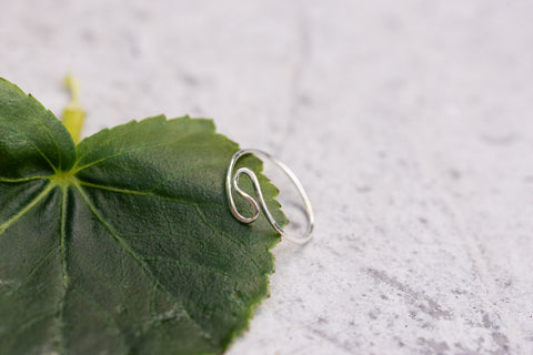 Sterling Silver Spiral Ring Size 9
