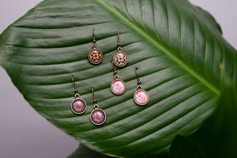 Round Hanging Fashion Earrings