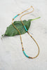 Iron Rose Aqua & Gold Necklace