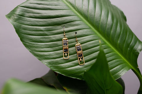 Gray Ladder Earrings
