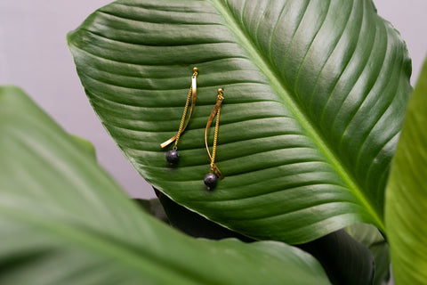 Hawk Eye Ribbon Earrings