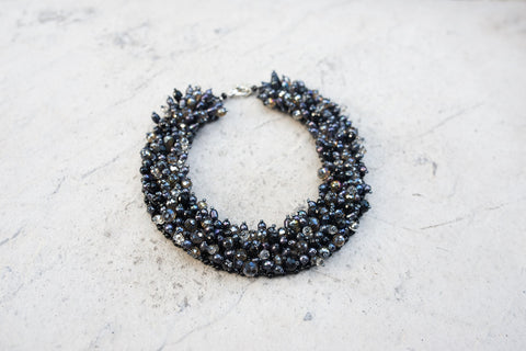 Big Pearl Necklace Black