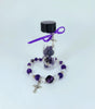 Purple Amethyst with Silver Cross