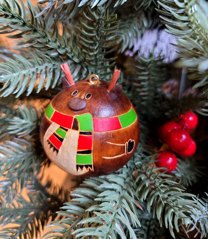 Reindeer Gourd Ornament