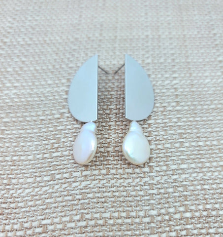 Silver Moon Phase Earrings