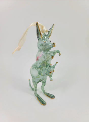 Green Ceramic Kangaroo Ornament