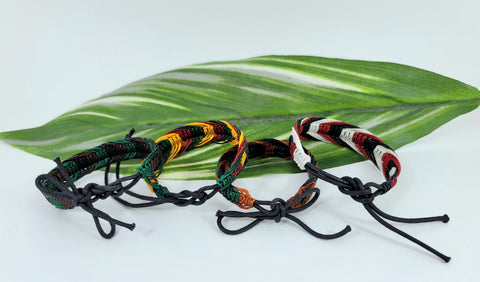 (L to R) Green/Brown/Black, Red/Yellow/Green, Orange/Green/Black, Red/White/Black