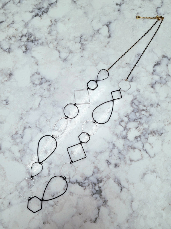 Black Shapely Necklace