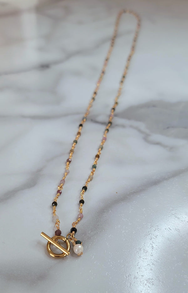 Tourmaline Toggle Necklace