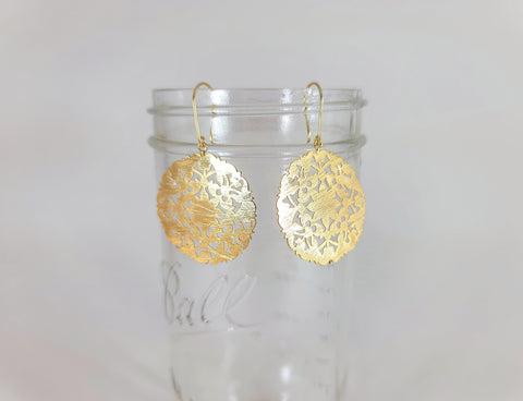 Golden Doily Earrings
