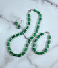 Barrel Aventurine & Pearls Necklace