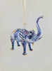 Blue Ceramic Elephant Ornament