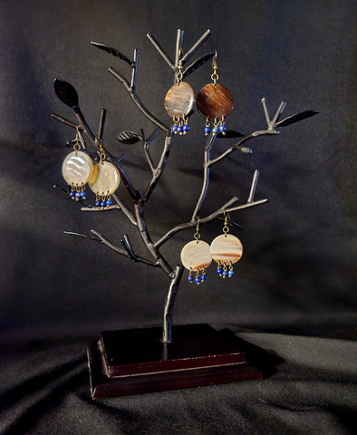 Moon Over Lapis Earrings