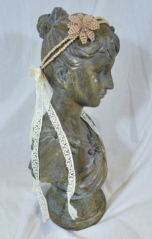 Cream With Tan Flower Headband