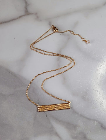 Textured Bar Necklace