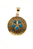 Brass Pendant Small with Stone