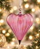 Glass Heart Glass Ornament Purple
