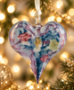 Ceramic Heart Ornament Blue