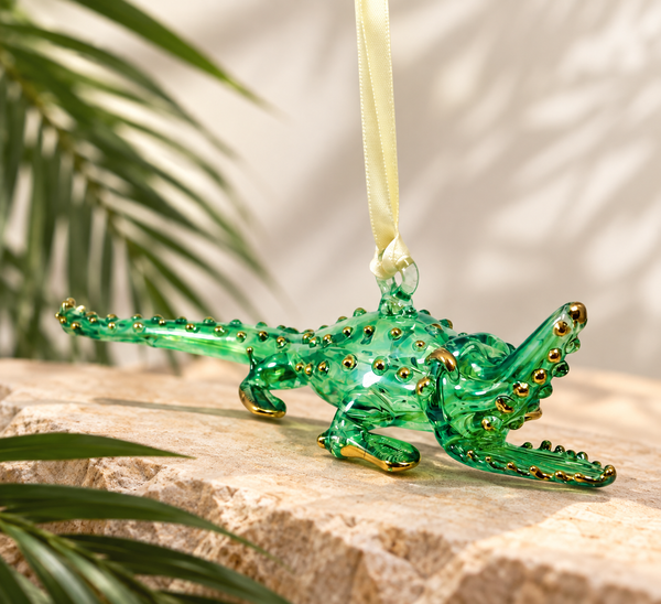 Alligator Ornament Green