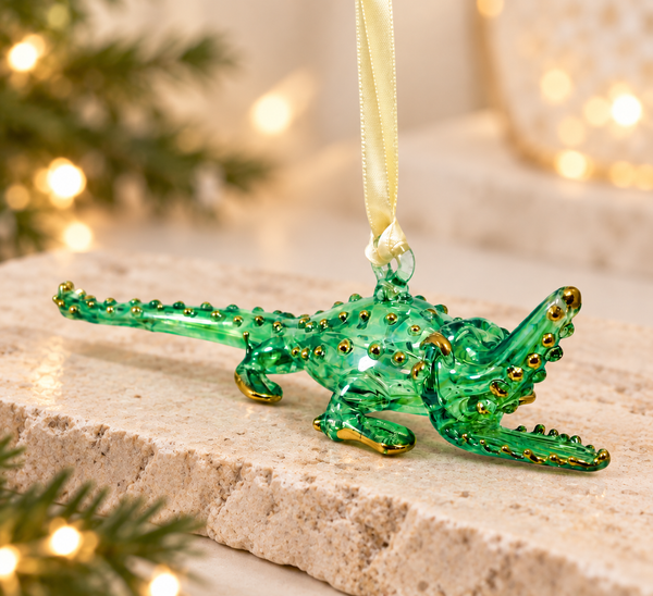Alligator Ornament Green