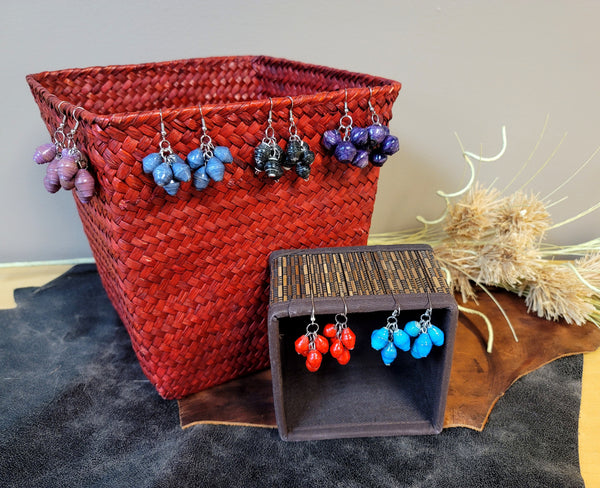 Cluster Uganda Bead Earrings