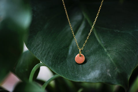 Coral Droplet Necklace