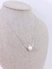 Simple Silver Pearl Necklace